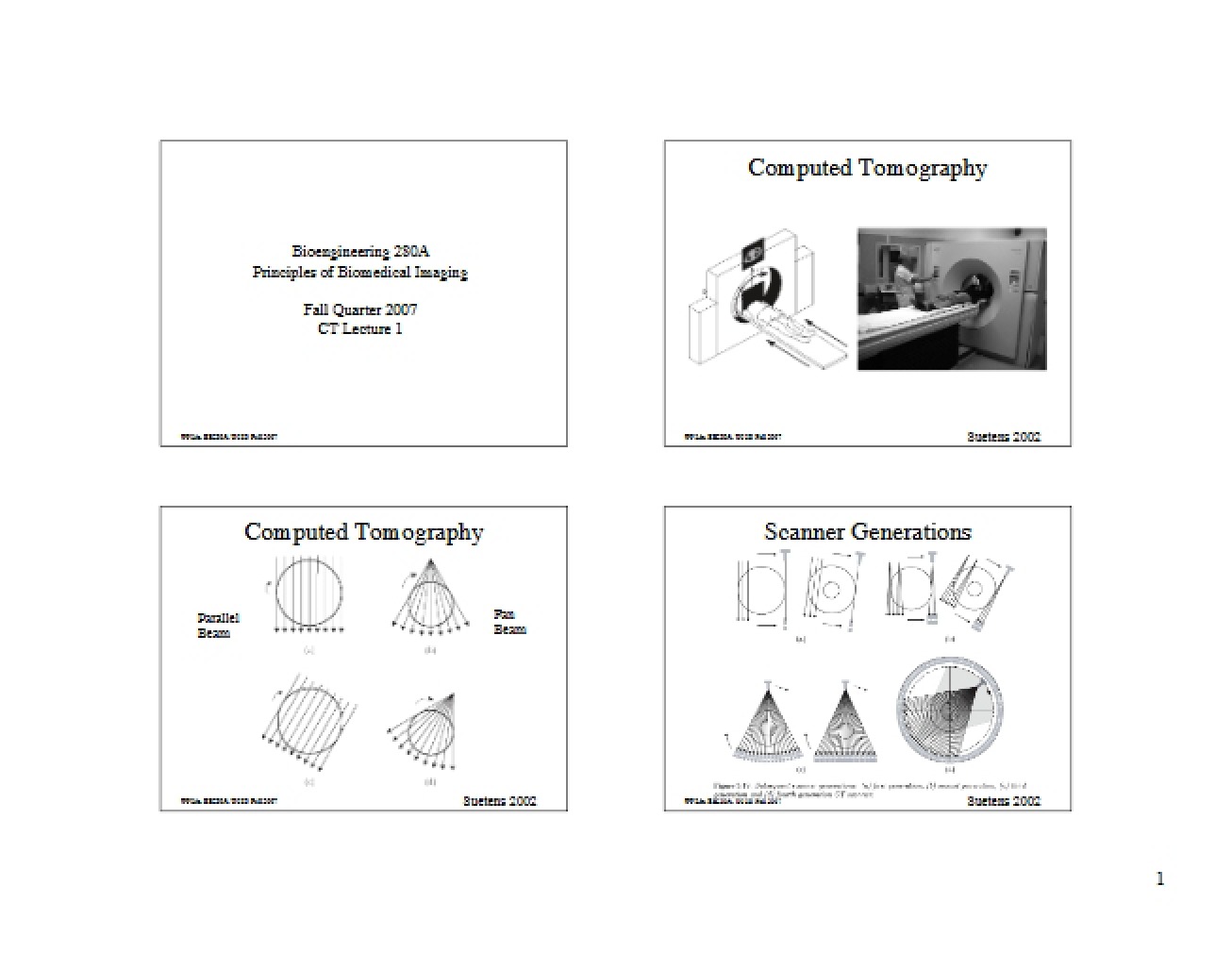 CT Lecture 1