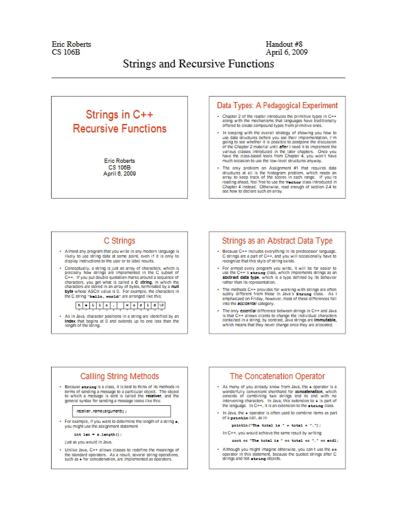 Introduction to Recursive Functions and Strings