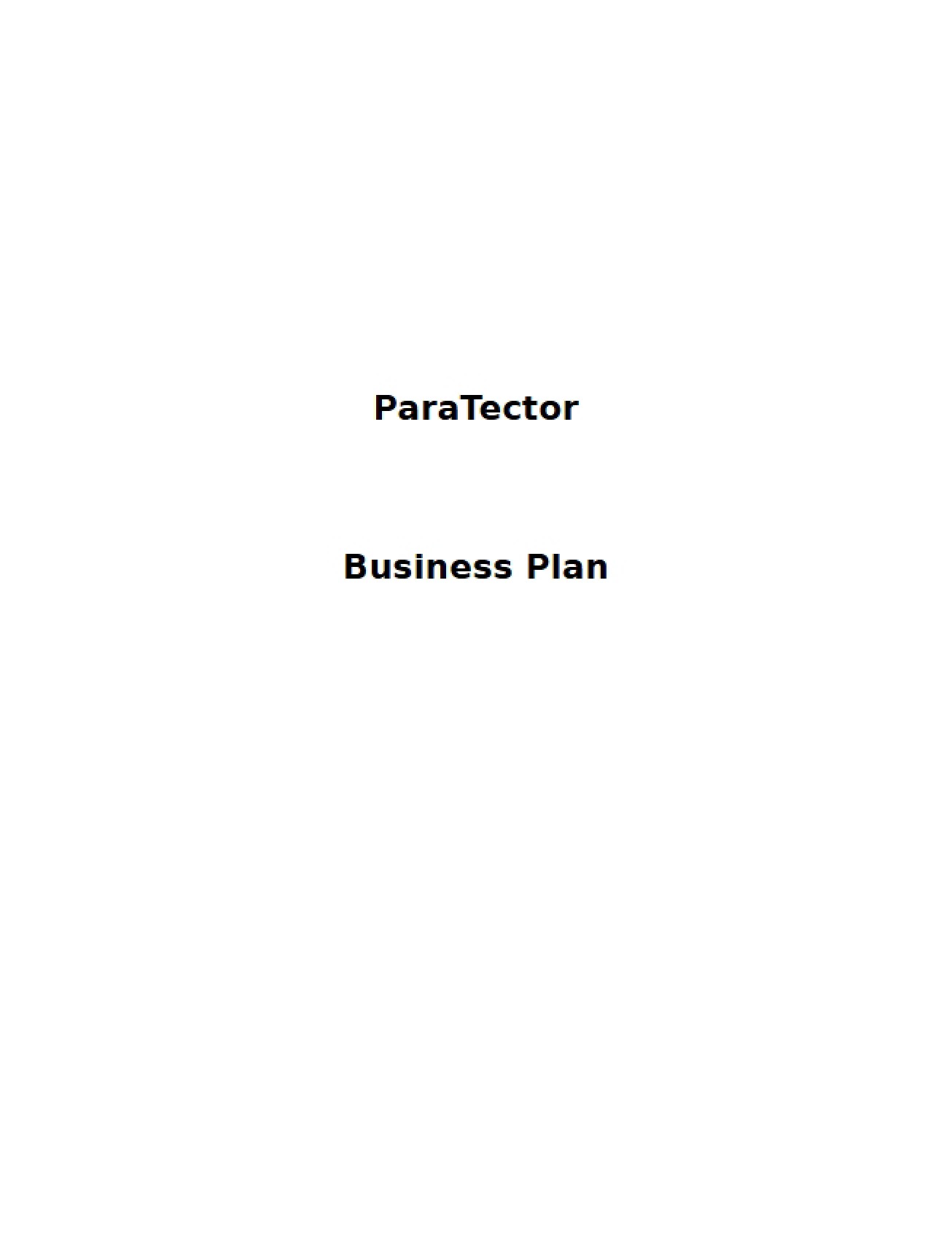 Document for Business Plan