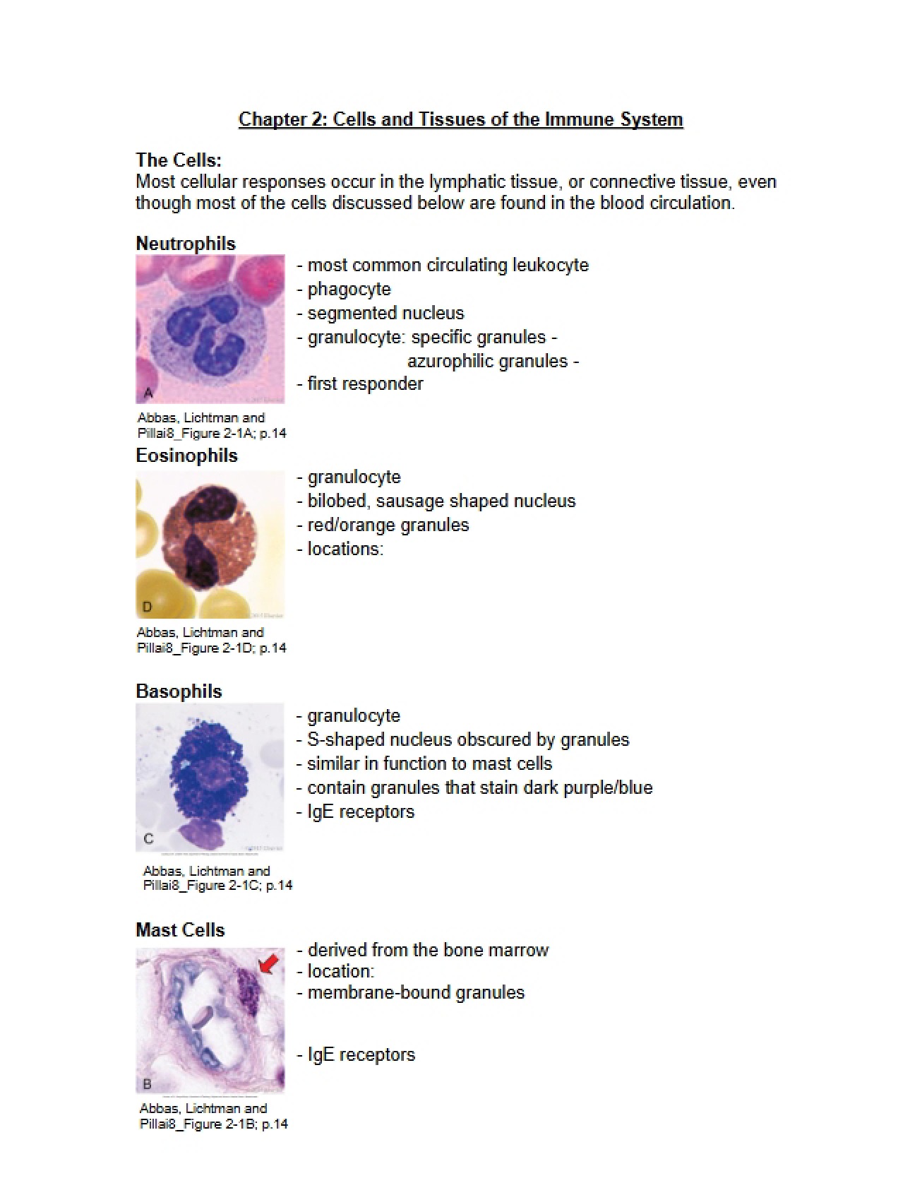 Immunology Chapter 2 Notes