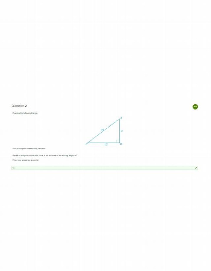 Triangle Geometry - Solve for Missing Length w