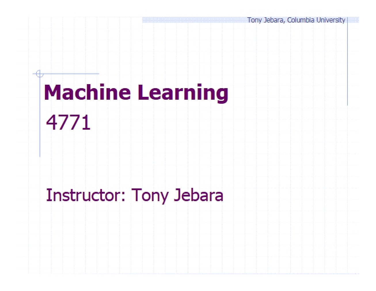Introduction to Machine Learning