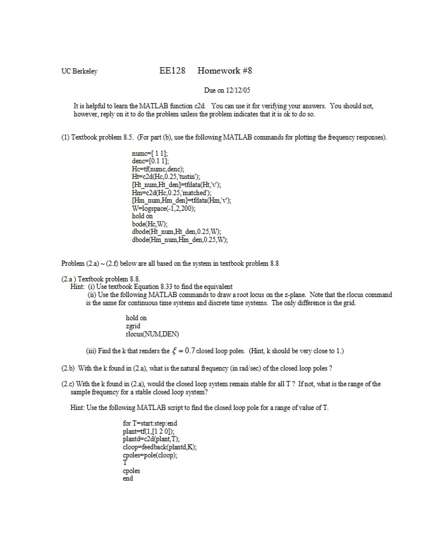 Assignment Sheet