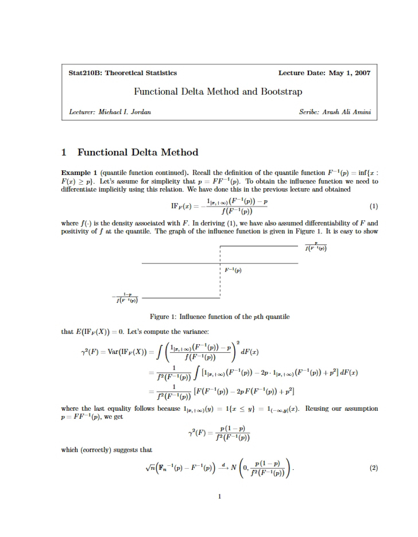 Bootstrap and Functional Delta Method