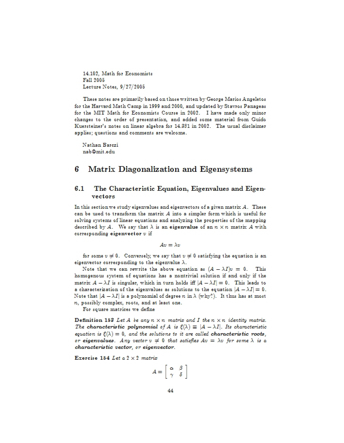 Economists' Math