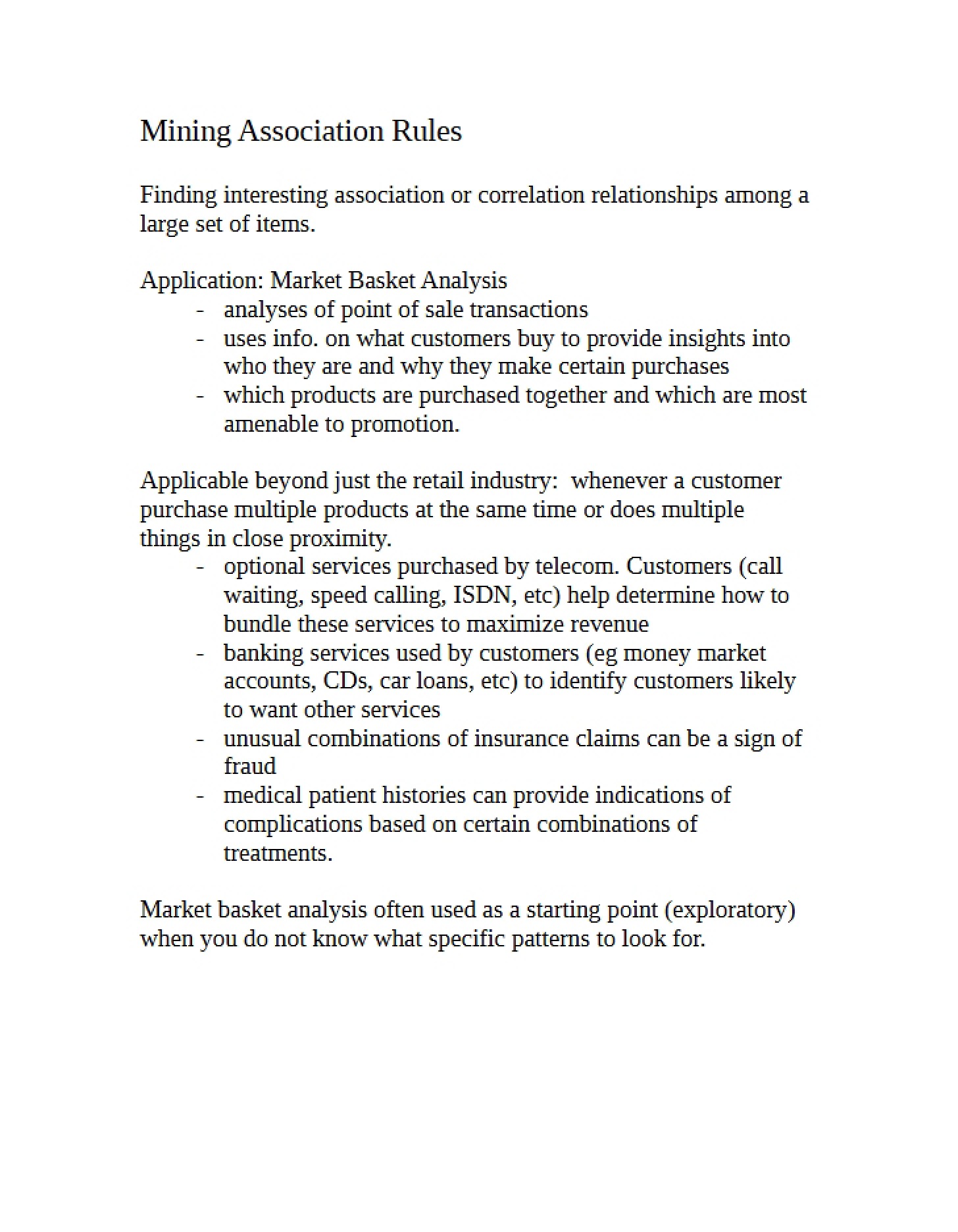 Association Rule Mining