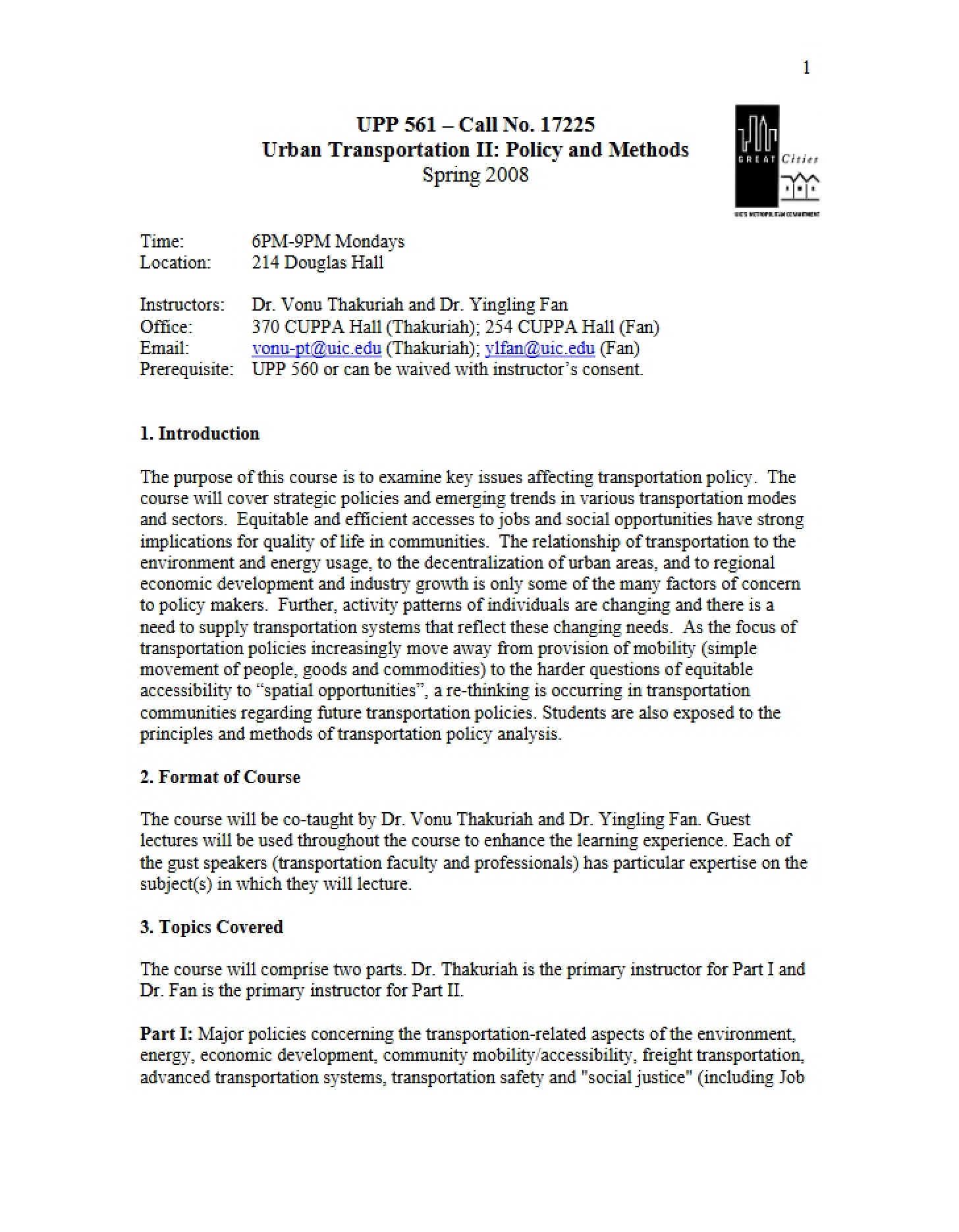 Semester Syllabus