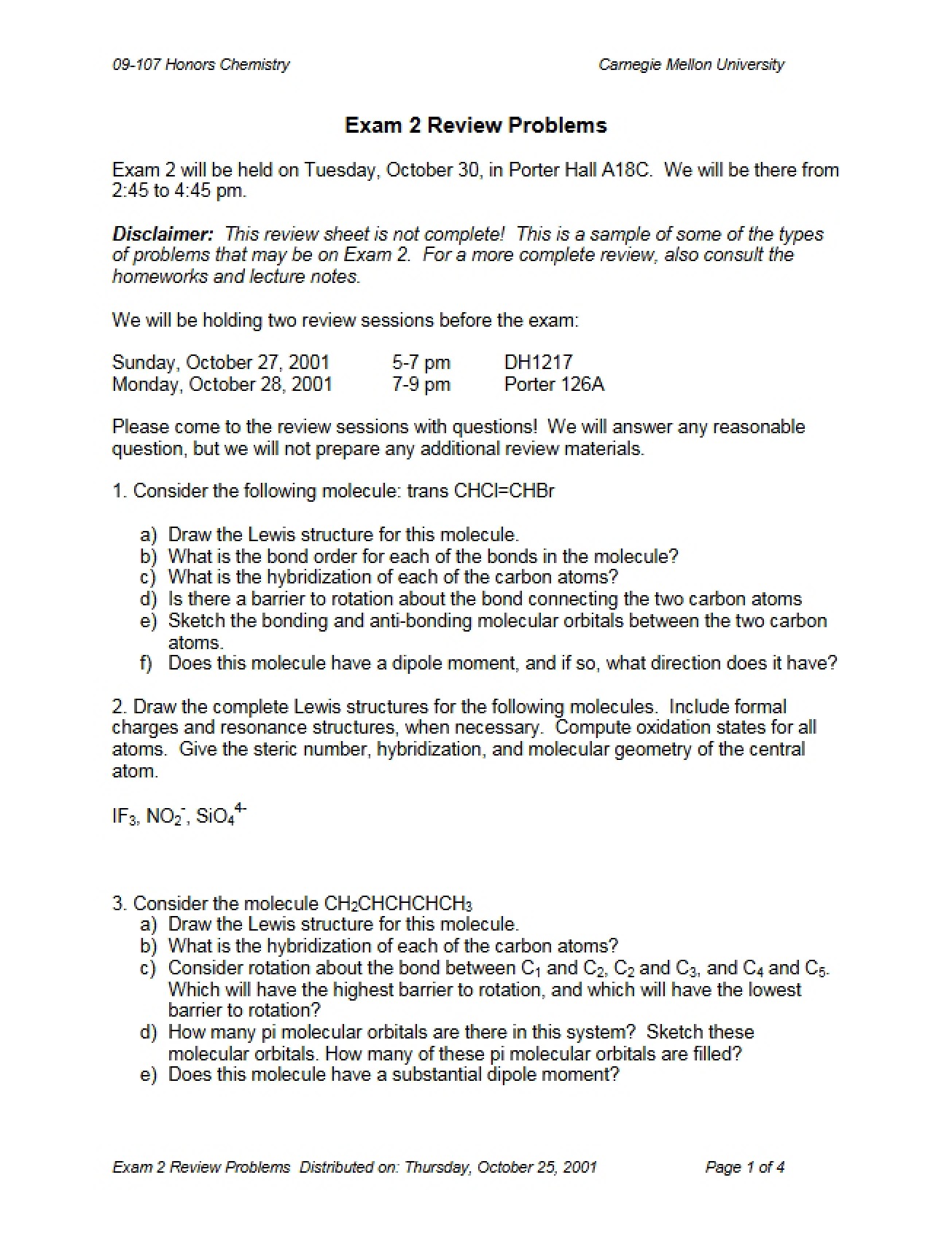 Exercise Two Review