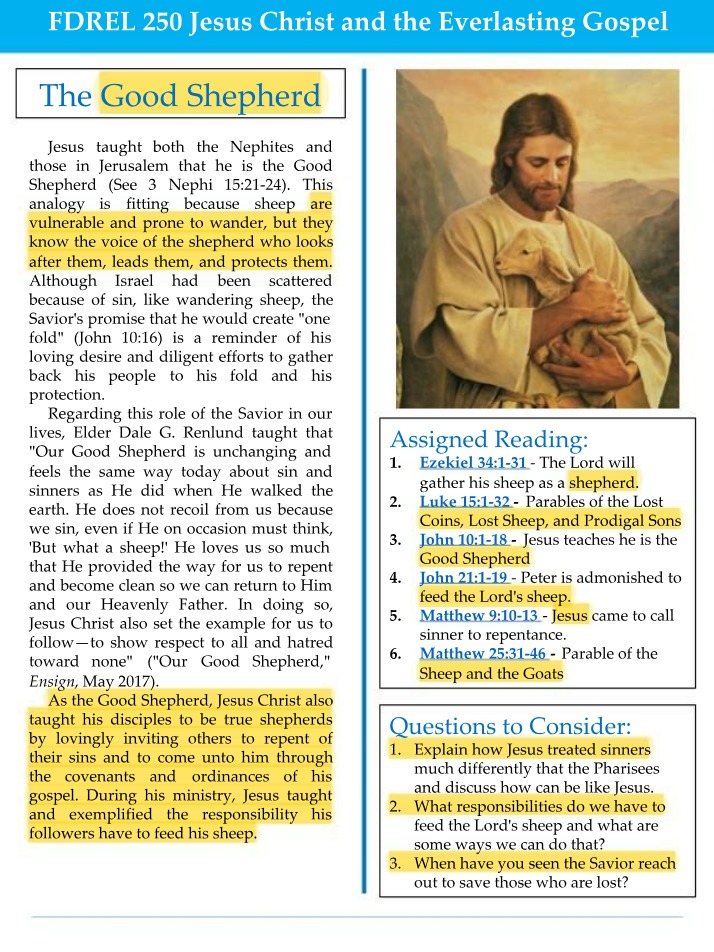 The Good Shepherd Doctrine