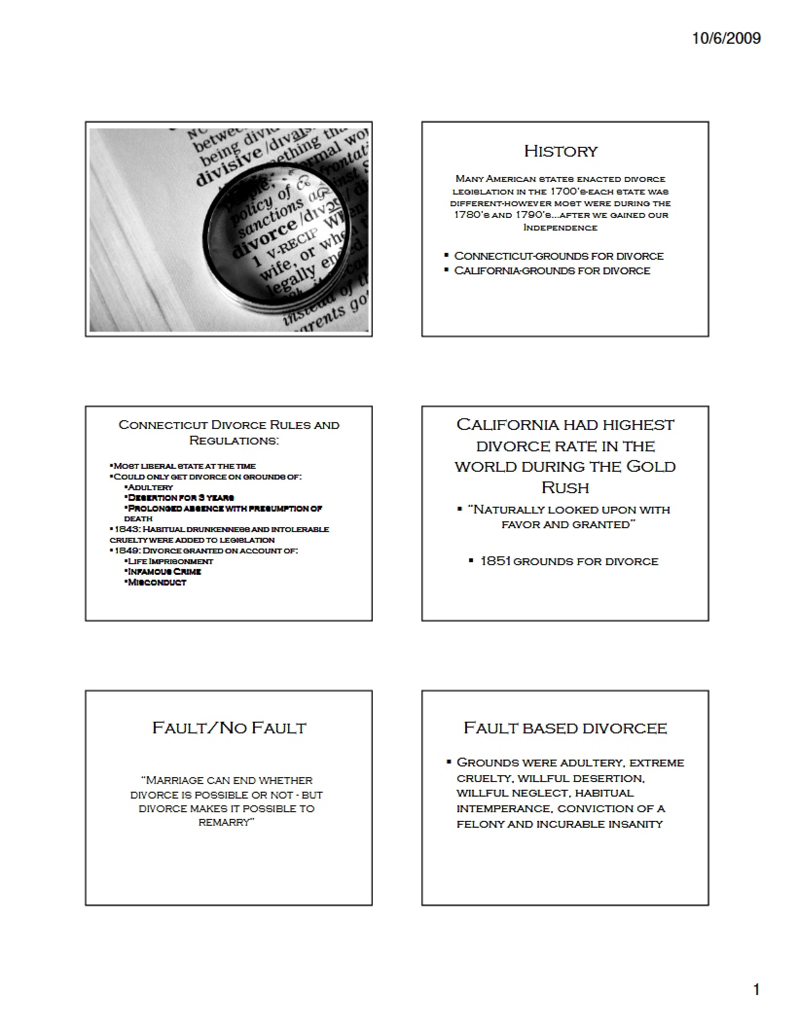 Divorce Regulations and Rules in Connecticut
