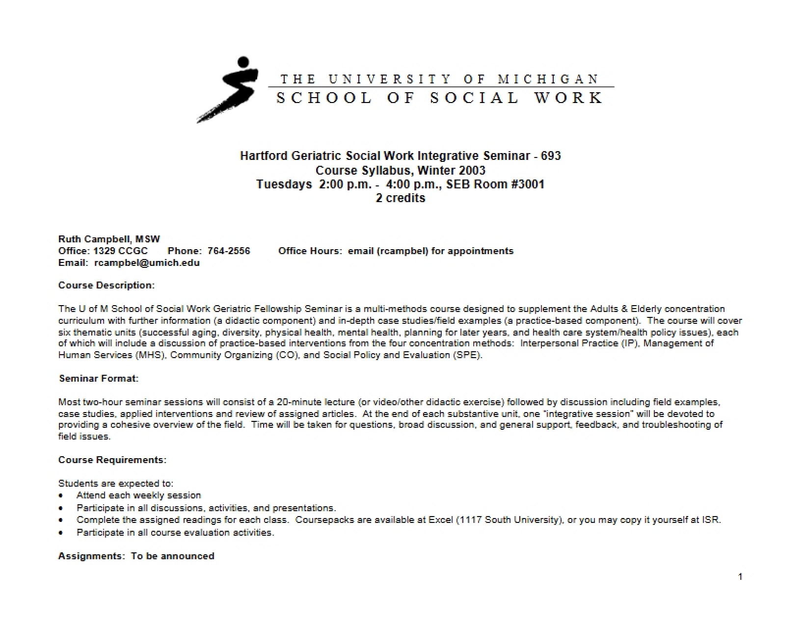 Class Syllabus