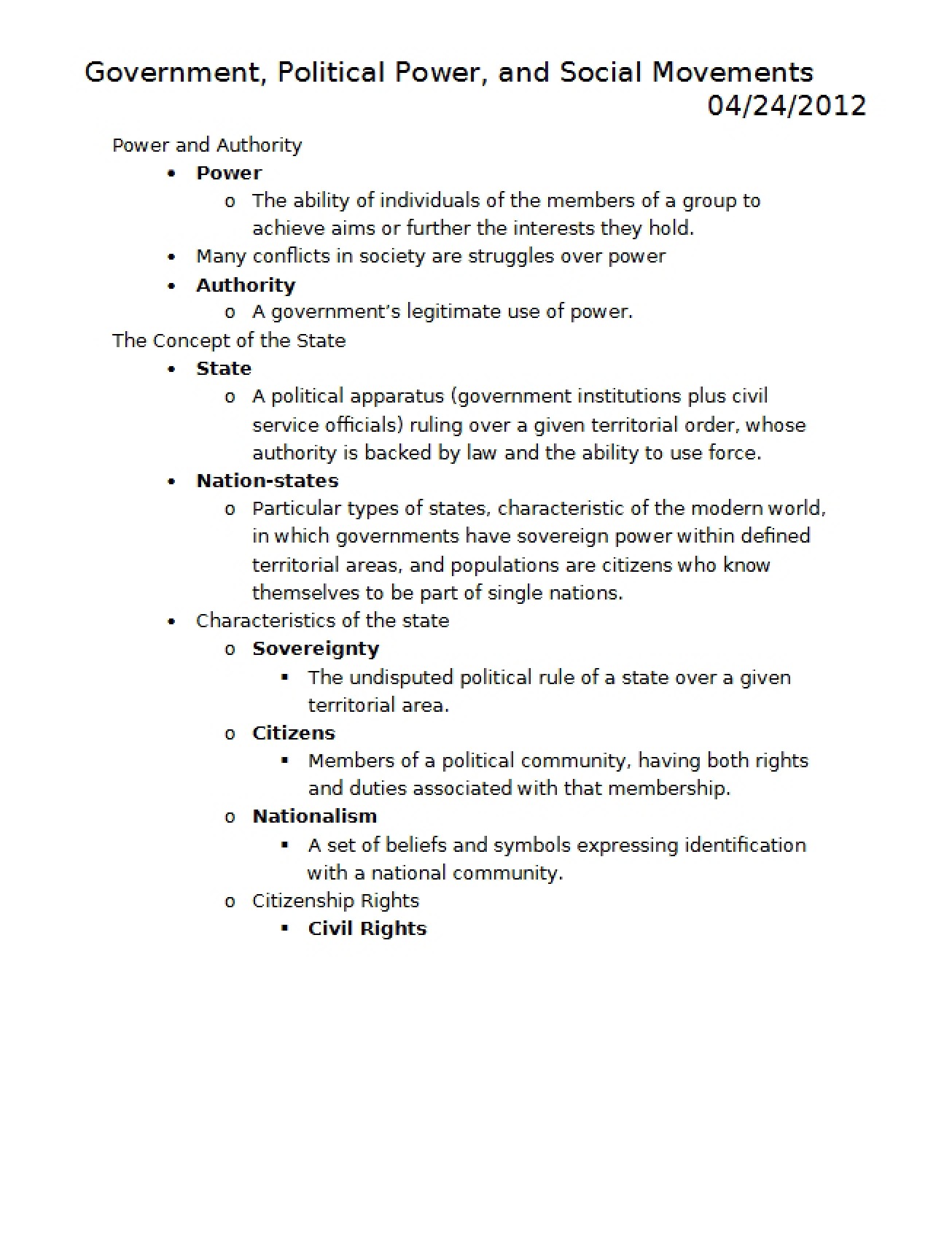 Authority and Power