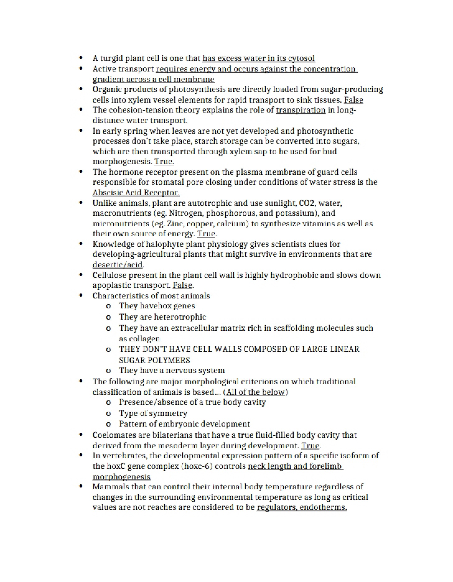 Notes from Lecture
