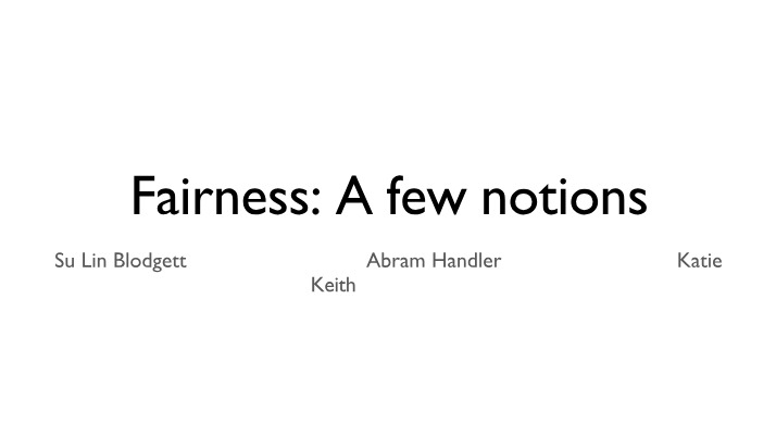 AI for Robotics Week 5 - Fairness