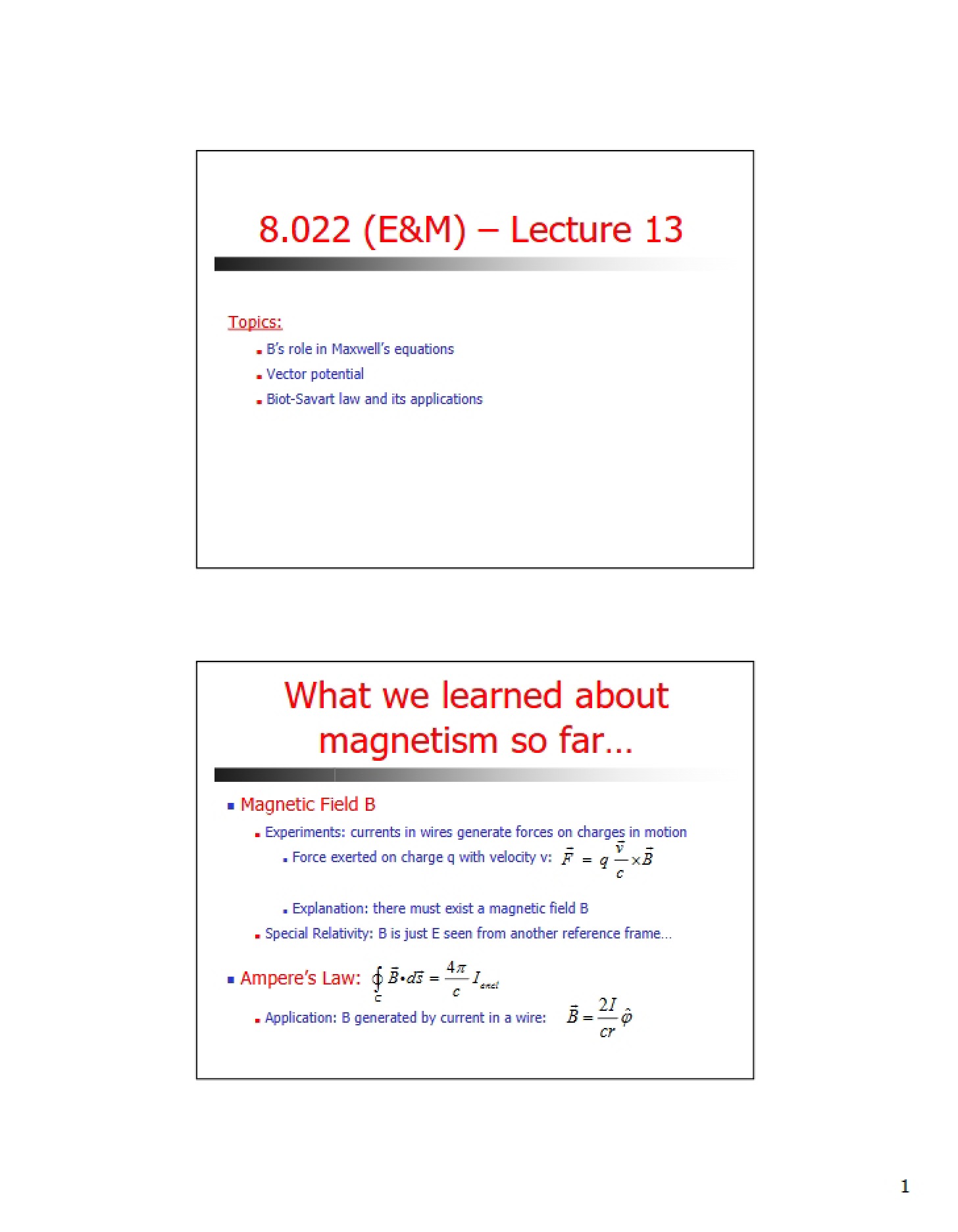 Visual Aids for Lecture