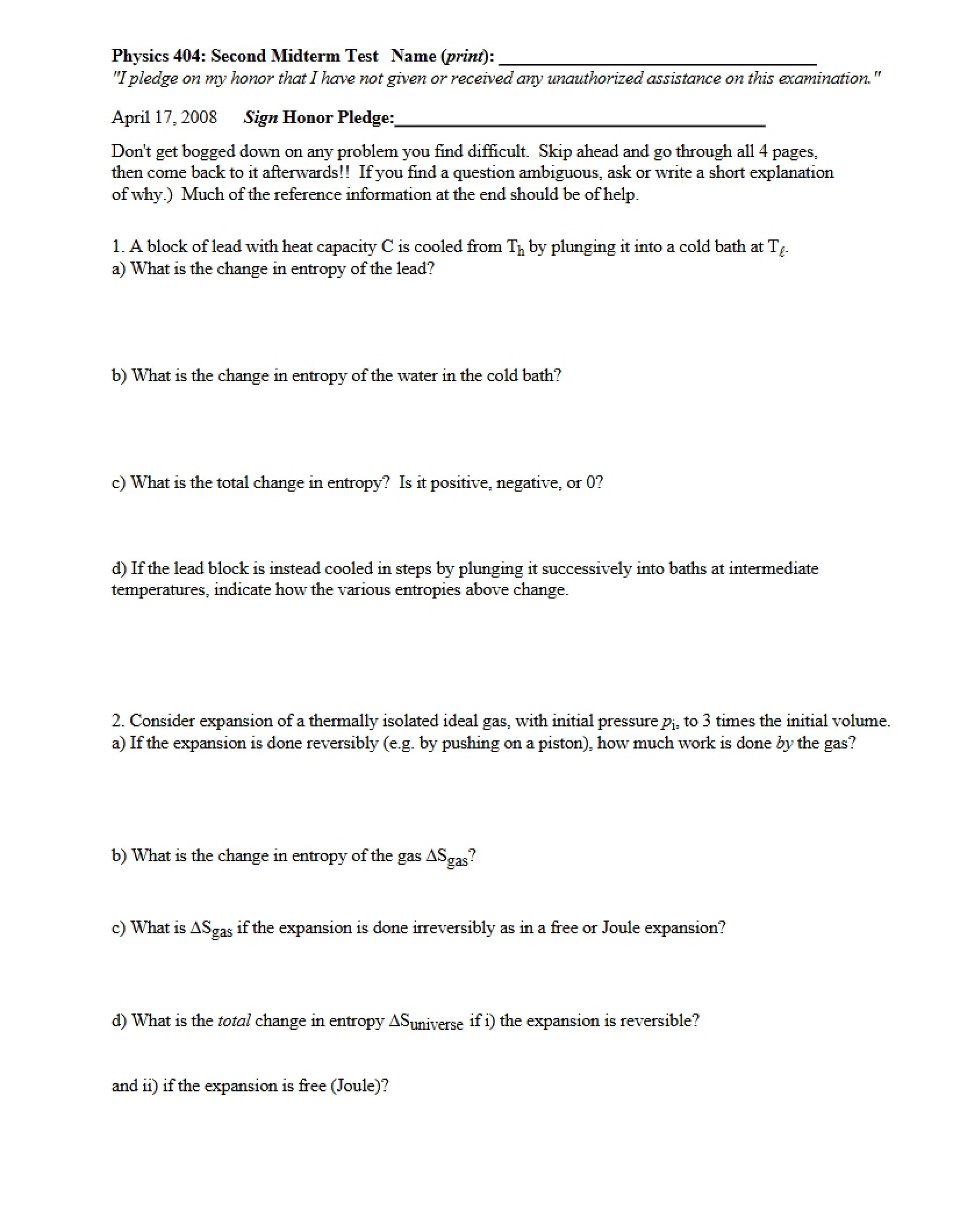 Test Second Midterm