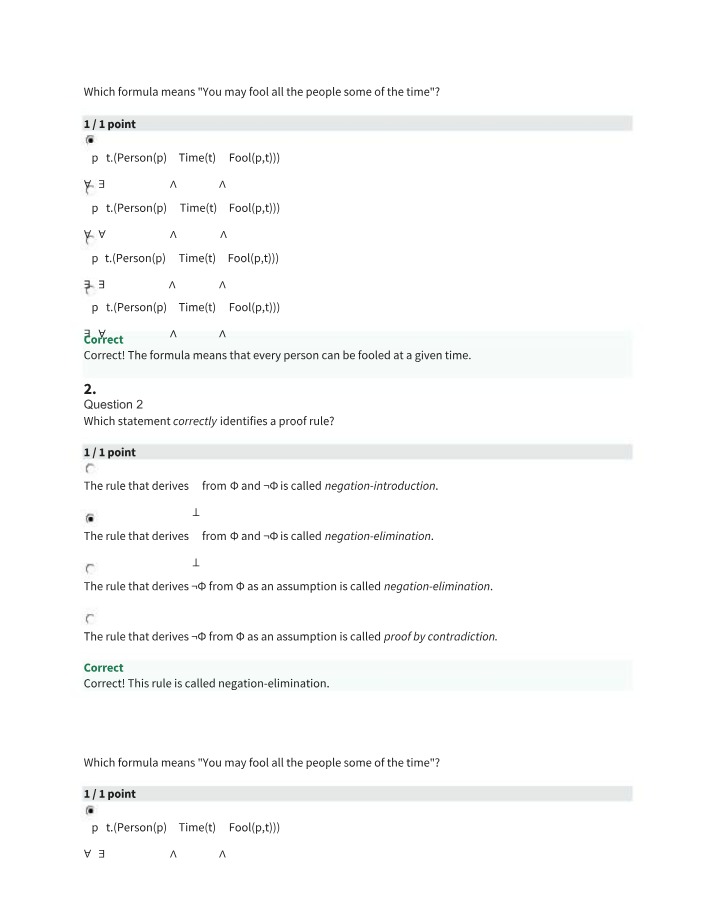 Logic Proof Rules and Formulas