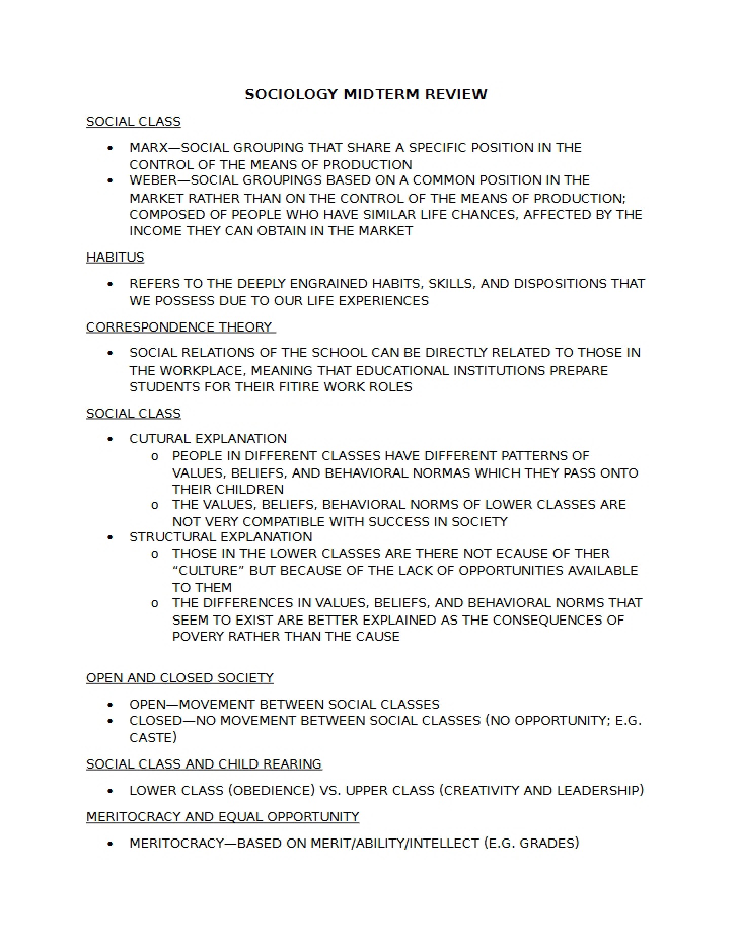 Sociology Notes