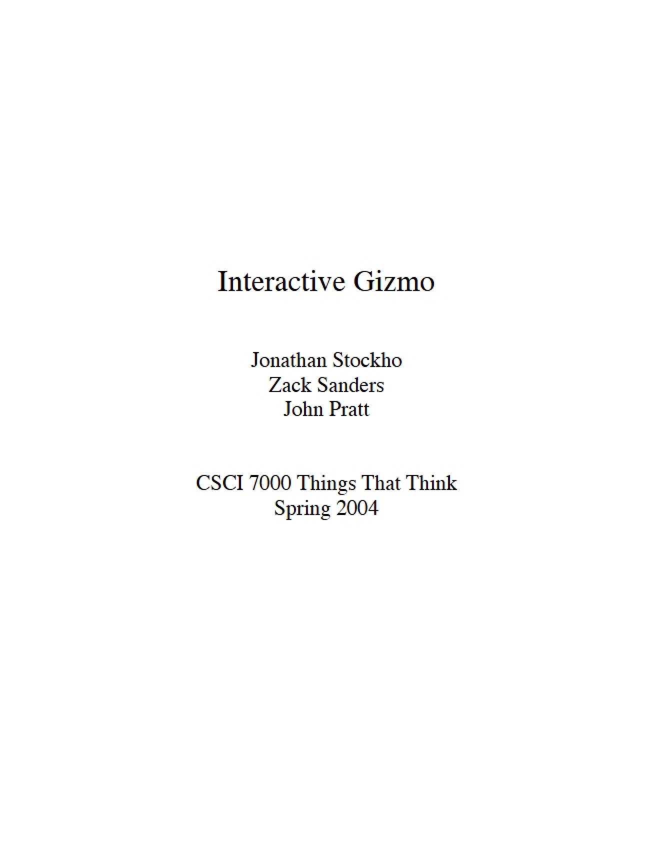 Interactive Gizmo Tool