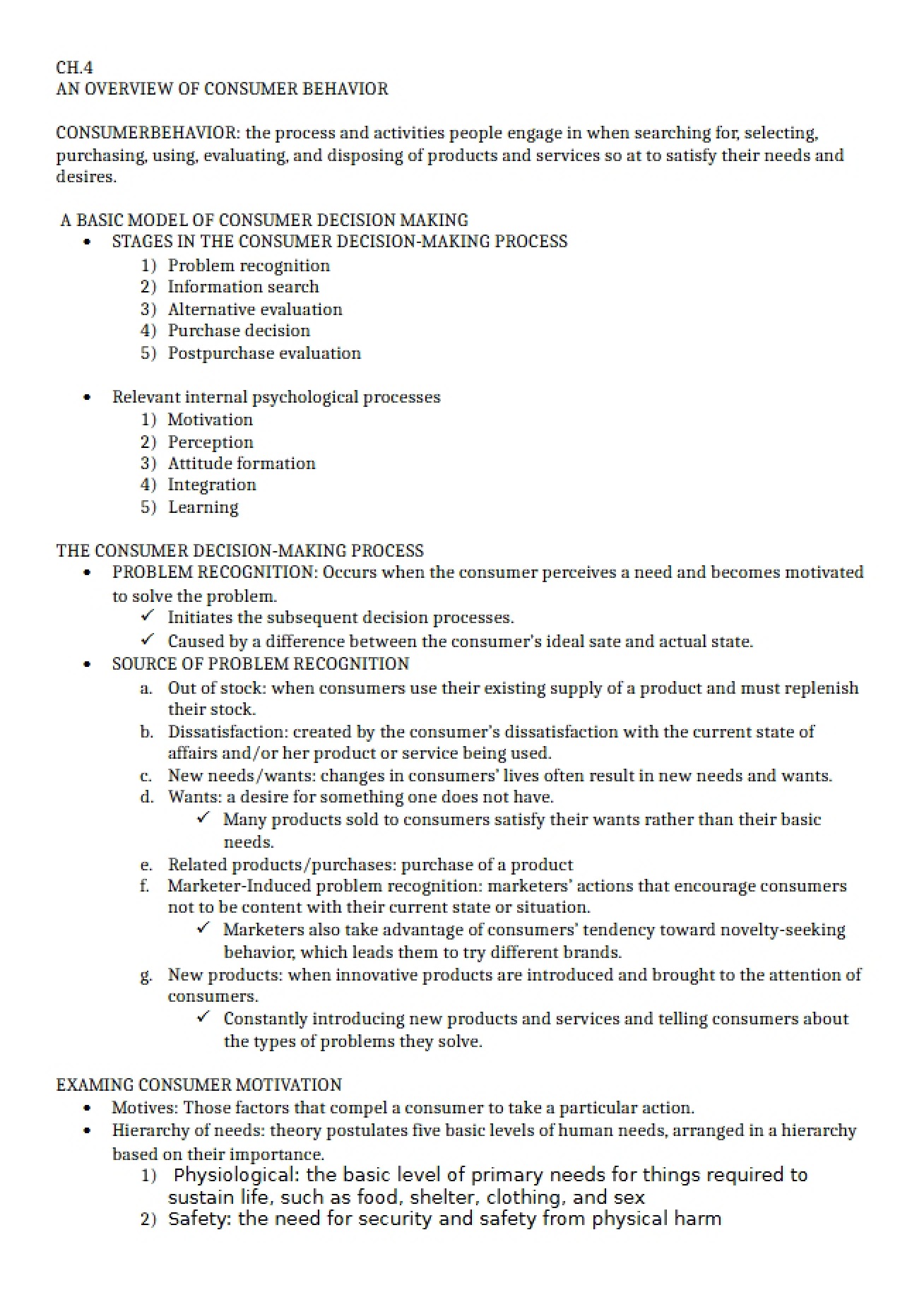 MKTG 422 Chapter 4