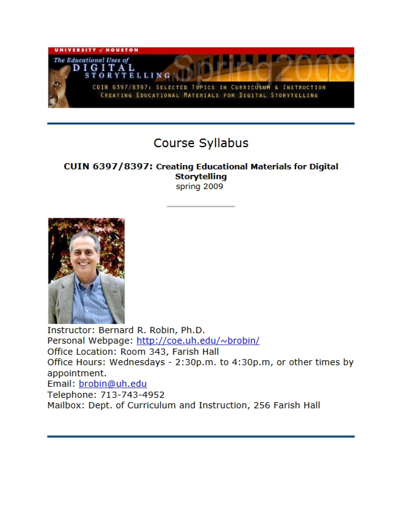 Course Syllabus