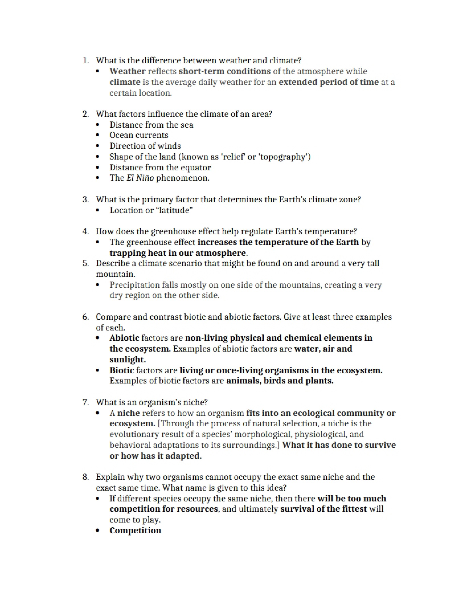 Meteorology Concepts