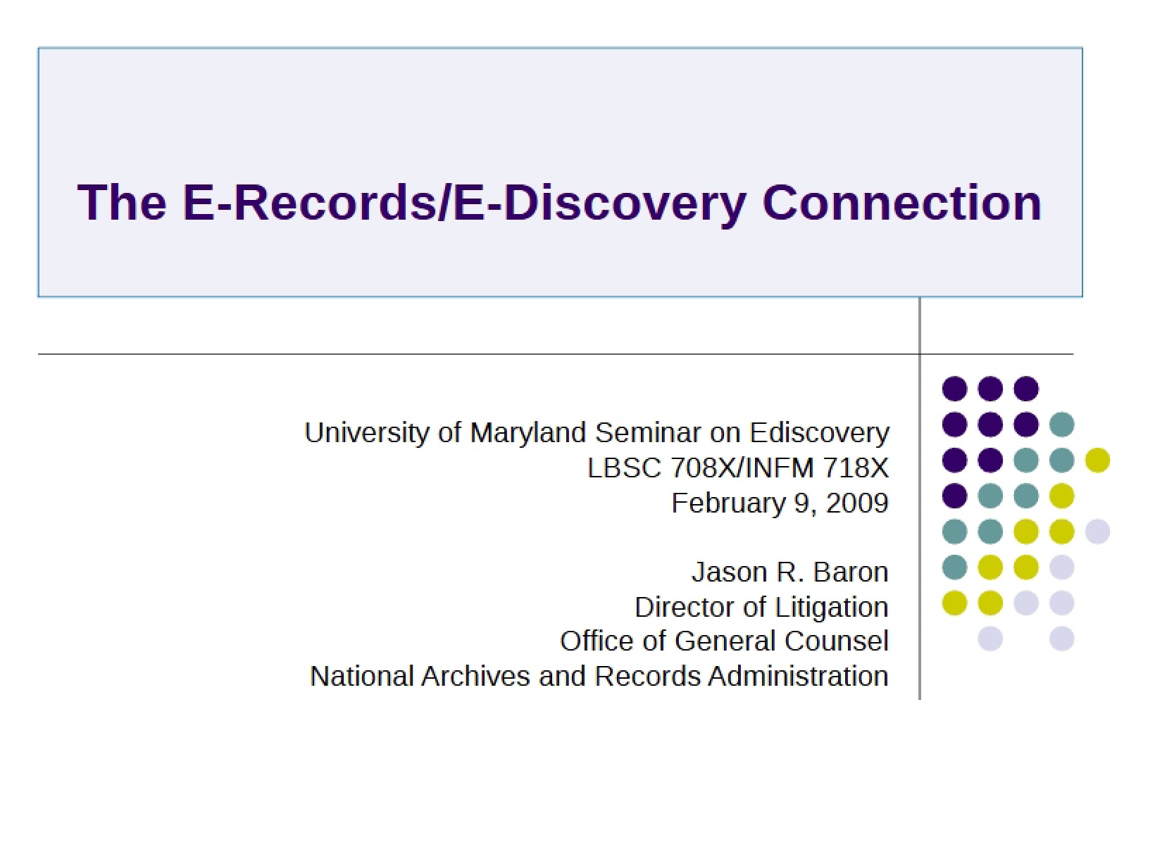 Connection between E-Records and E-Discovery
