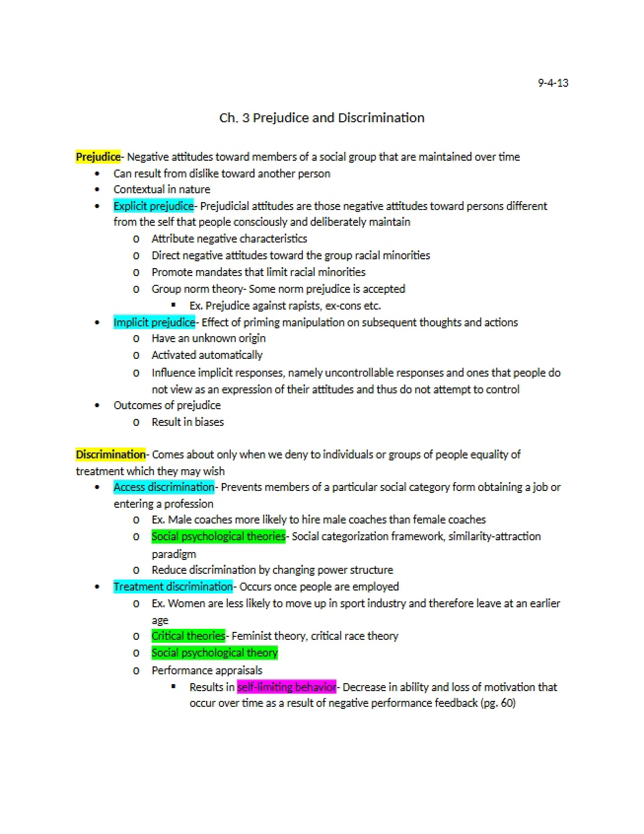 Chapter 3 Prejudice and Discrimination in Sport Organizations