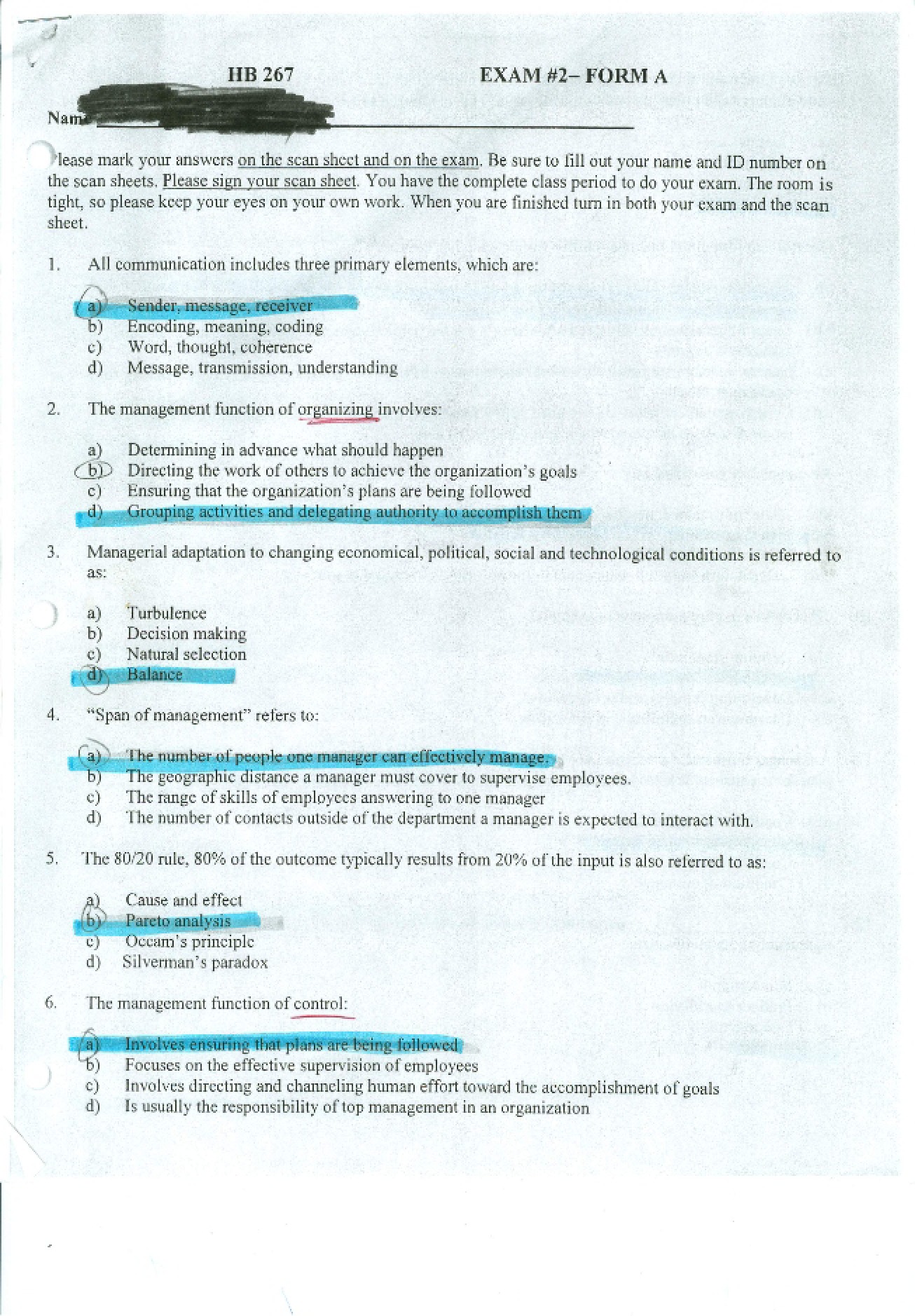 Exam Two