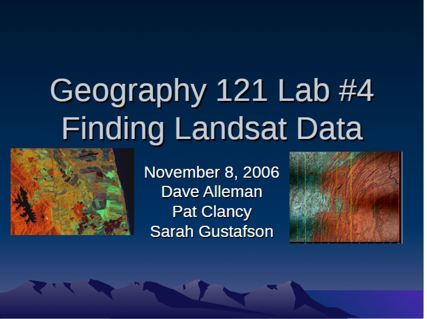 Data Location for Landsat