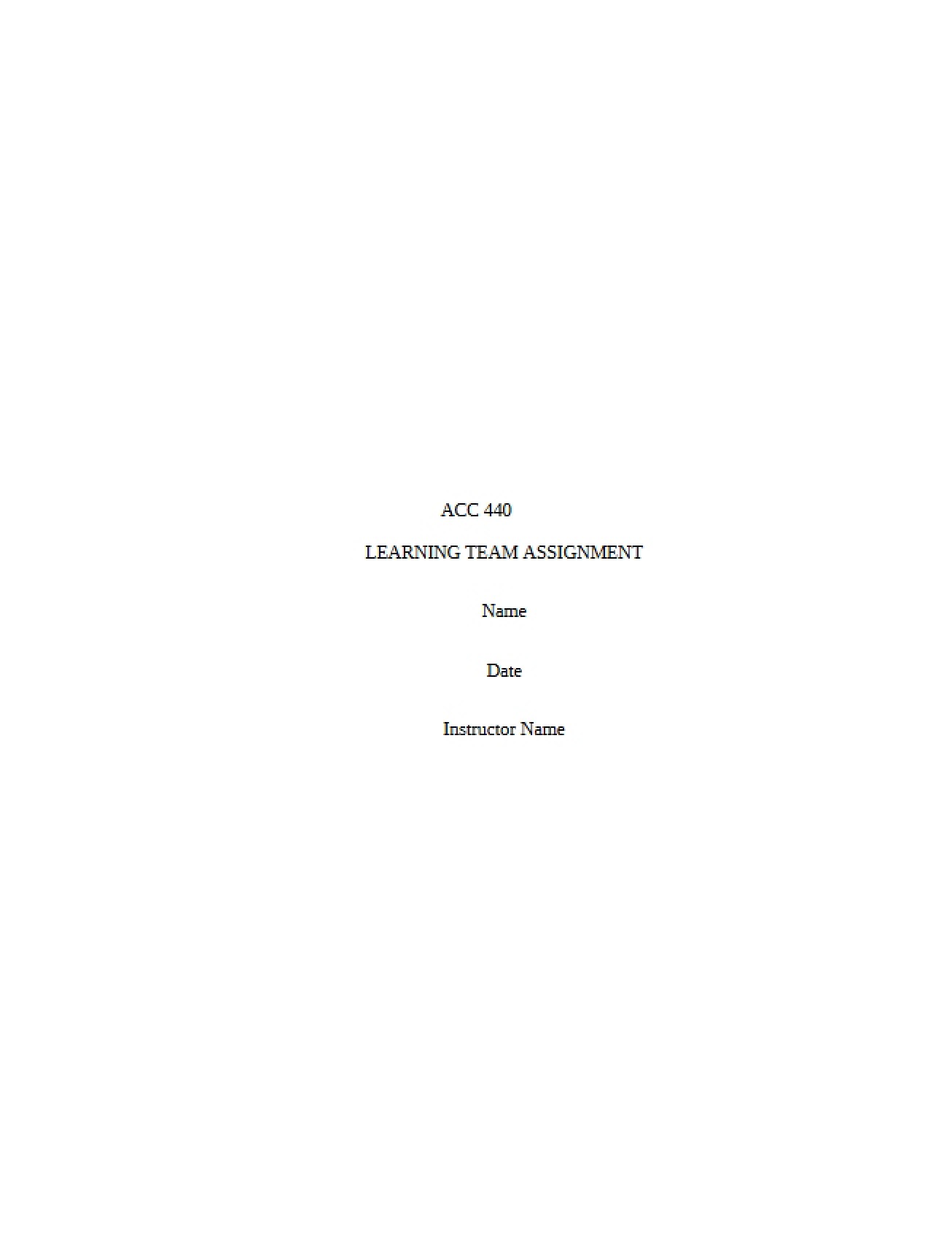 Team Learning Assignment