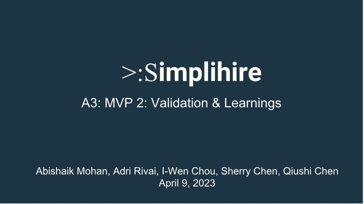 MVP2 Learnings - Team JobSeekers