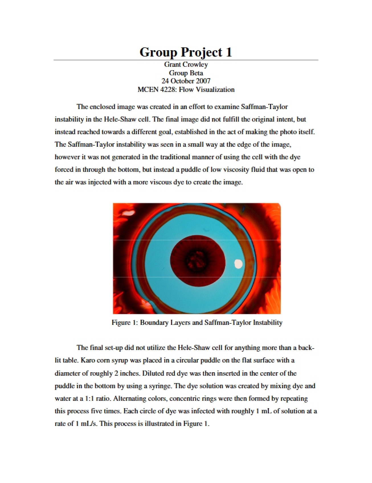 Group Project One (Second Instance)