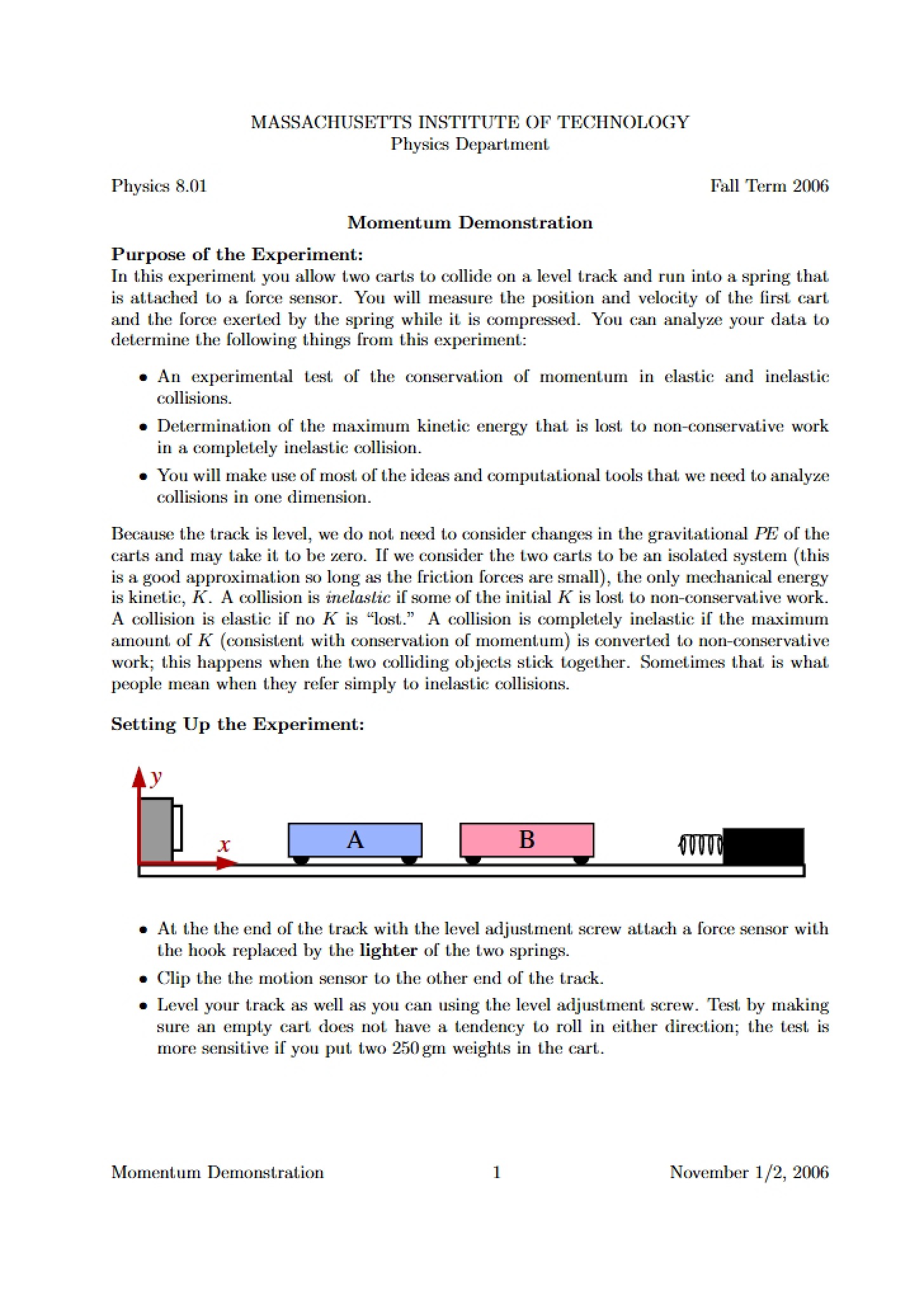 Demonstration of Momentum