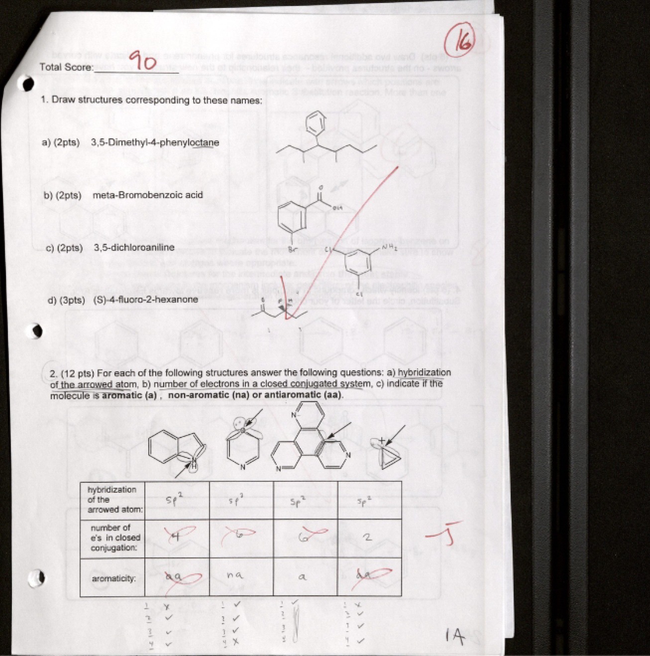 Test for the Second Unit of Organic Chemistry II