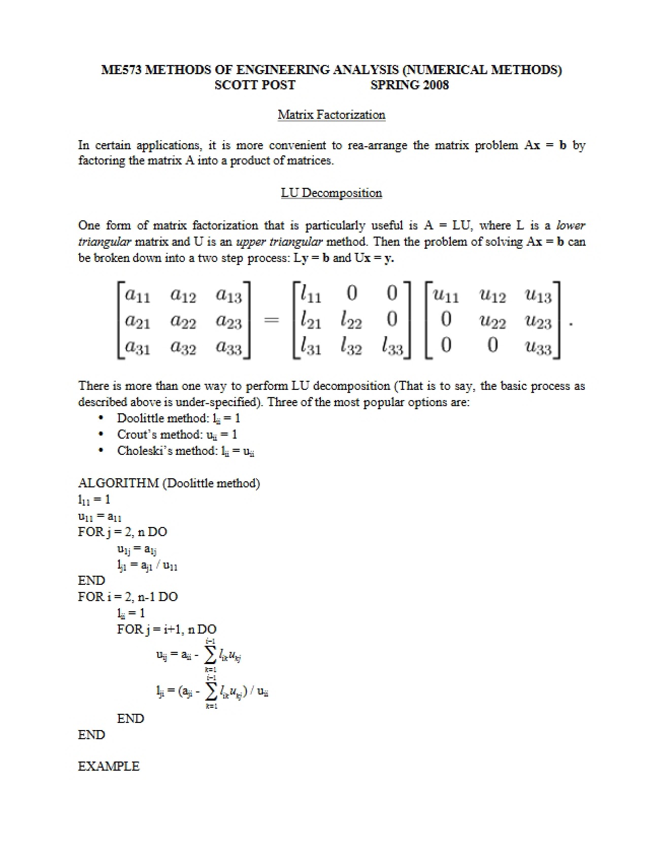 Analysis of Engineering - Part 1