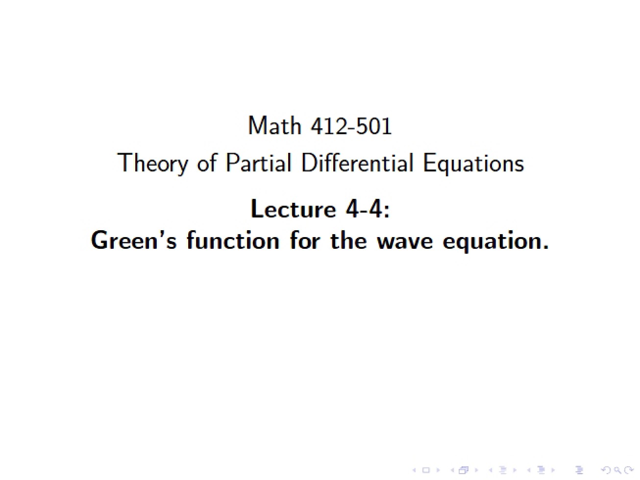 Lecture Four, Part Four (Web Version)