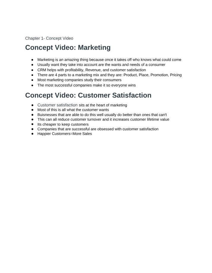 Marketing Concepts and Strategies