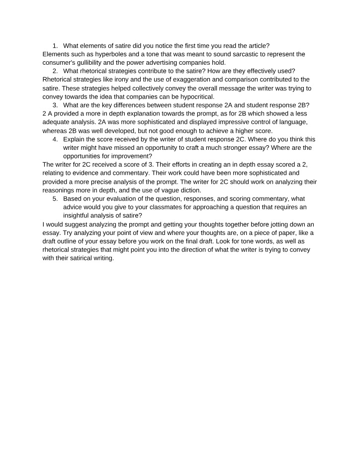 Elements, Strategies, and Tips for Analyzing Satire