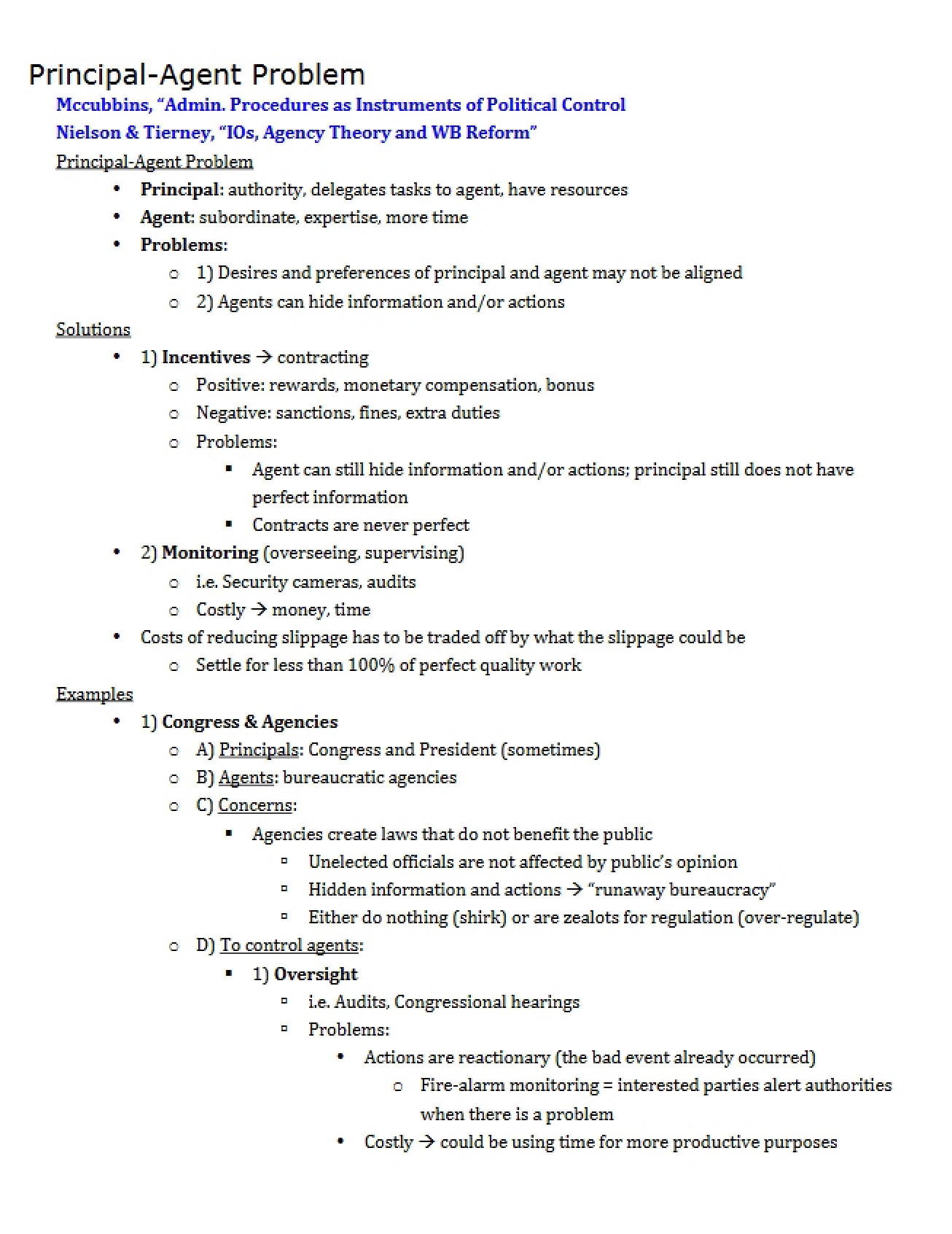 In-depth Look at the Principal-Agent Problem