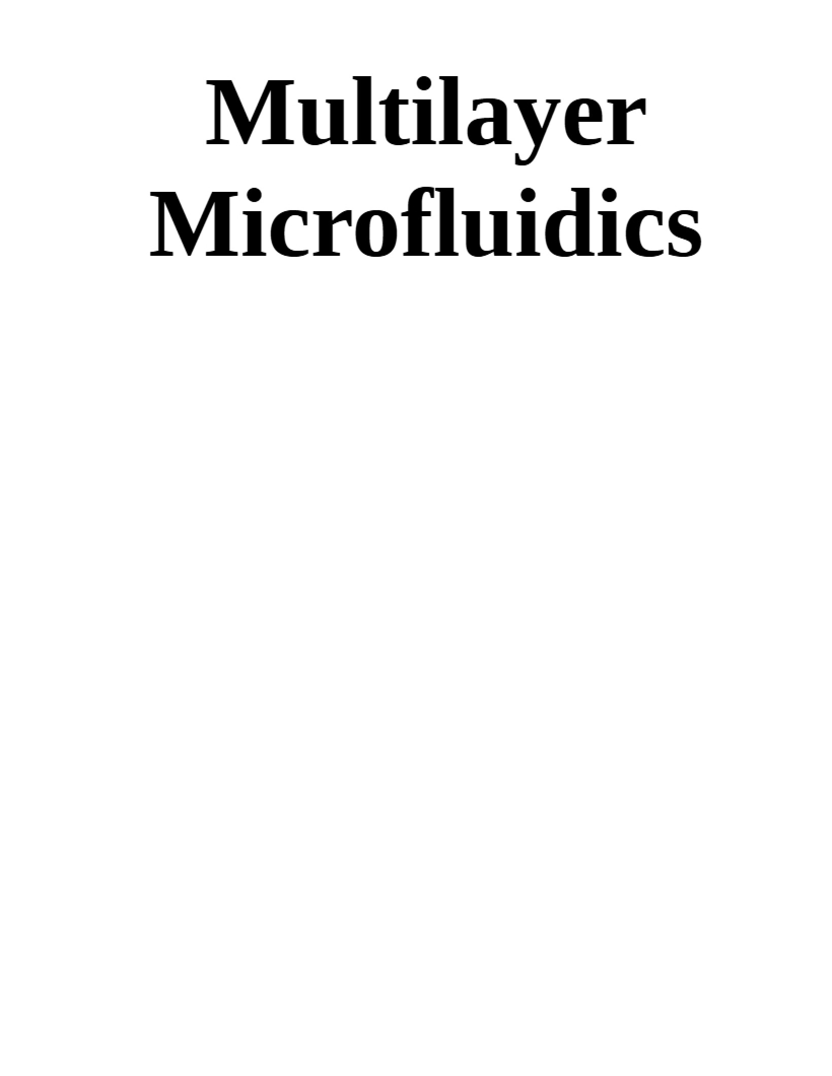 Microfluidic Multilayers