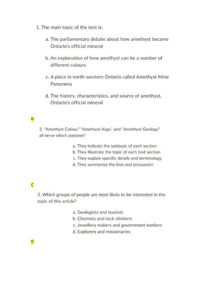 The ABCs of D and C - A Study Guide