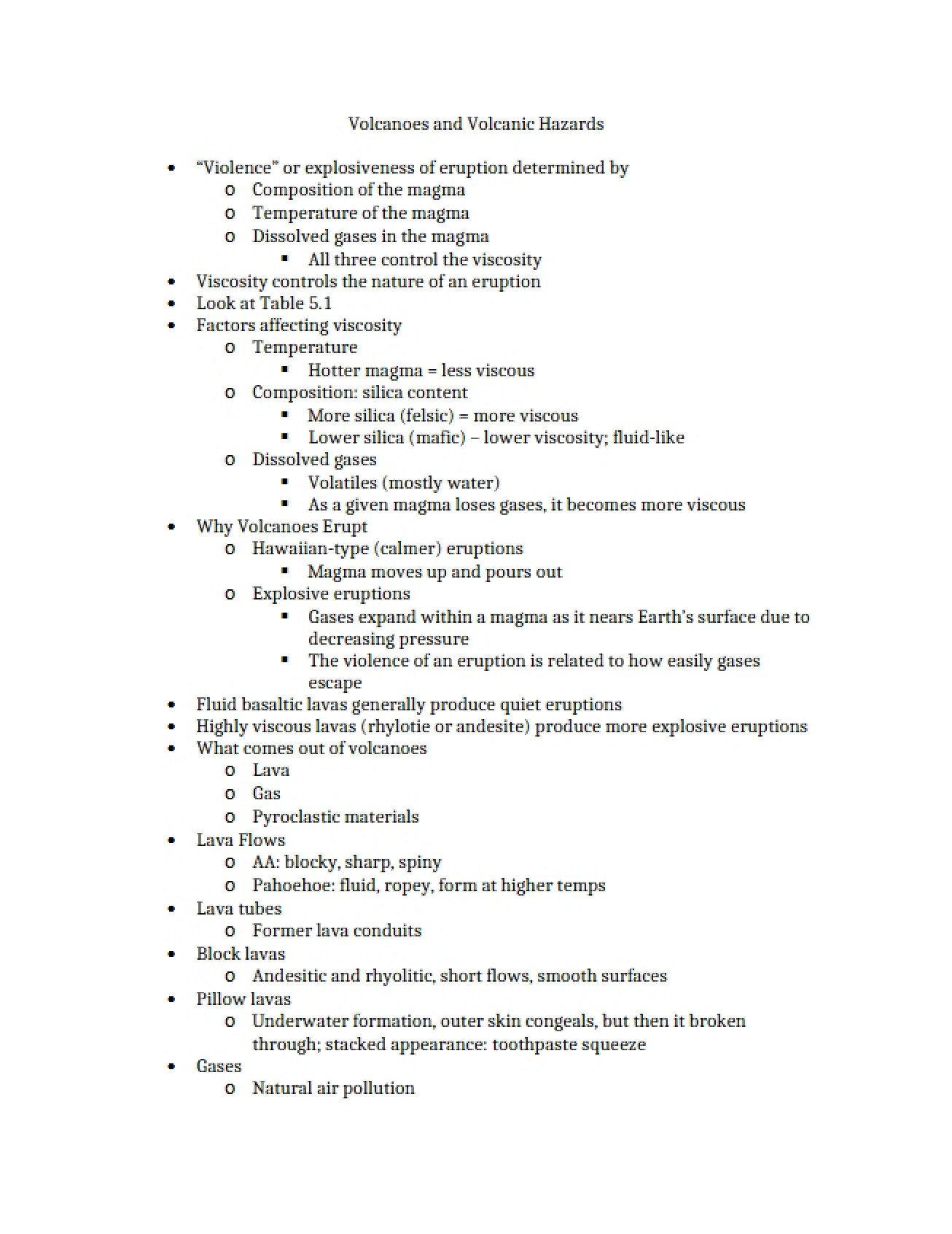 Volcanoes and Associated Hazards