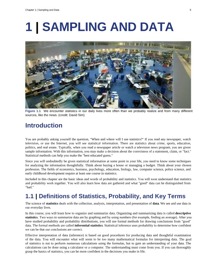 Chapter 1 - Introductory Business Statistics