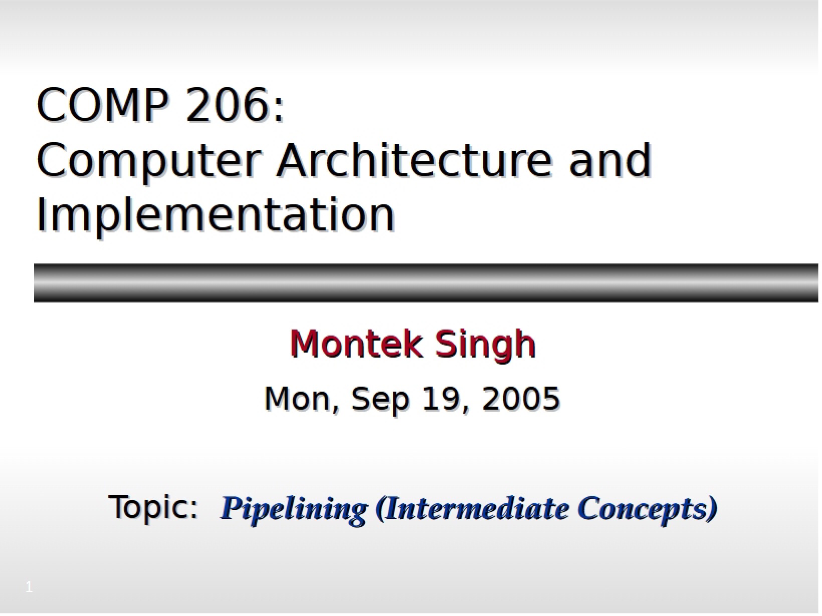 Intermediate Pipelining Concepts