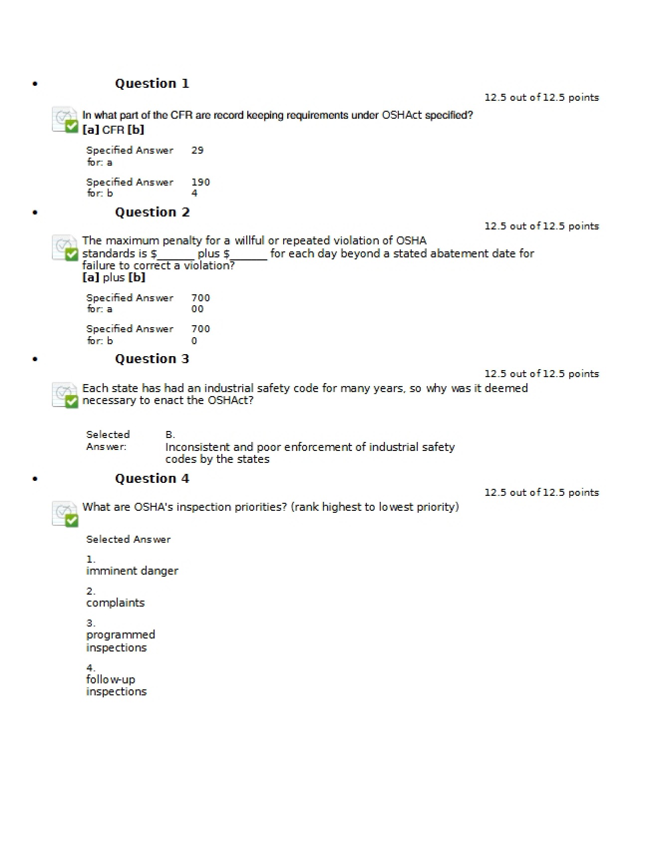 Fourth Homework for Occupational Safety Management
