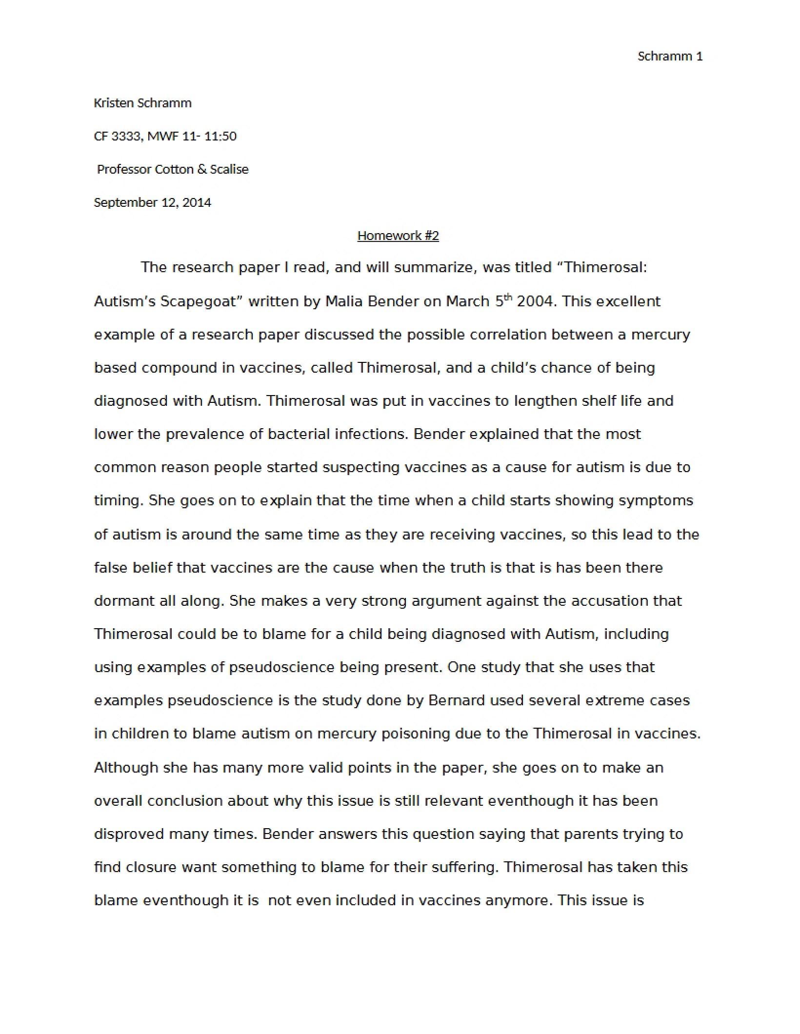 Homework #2 (Scientific Method)