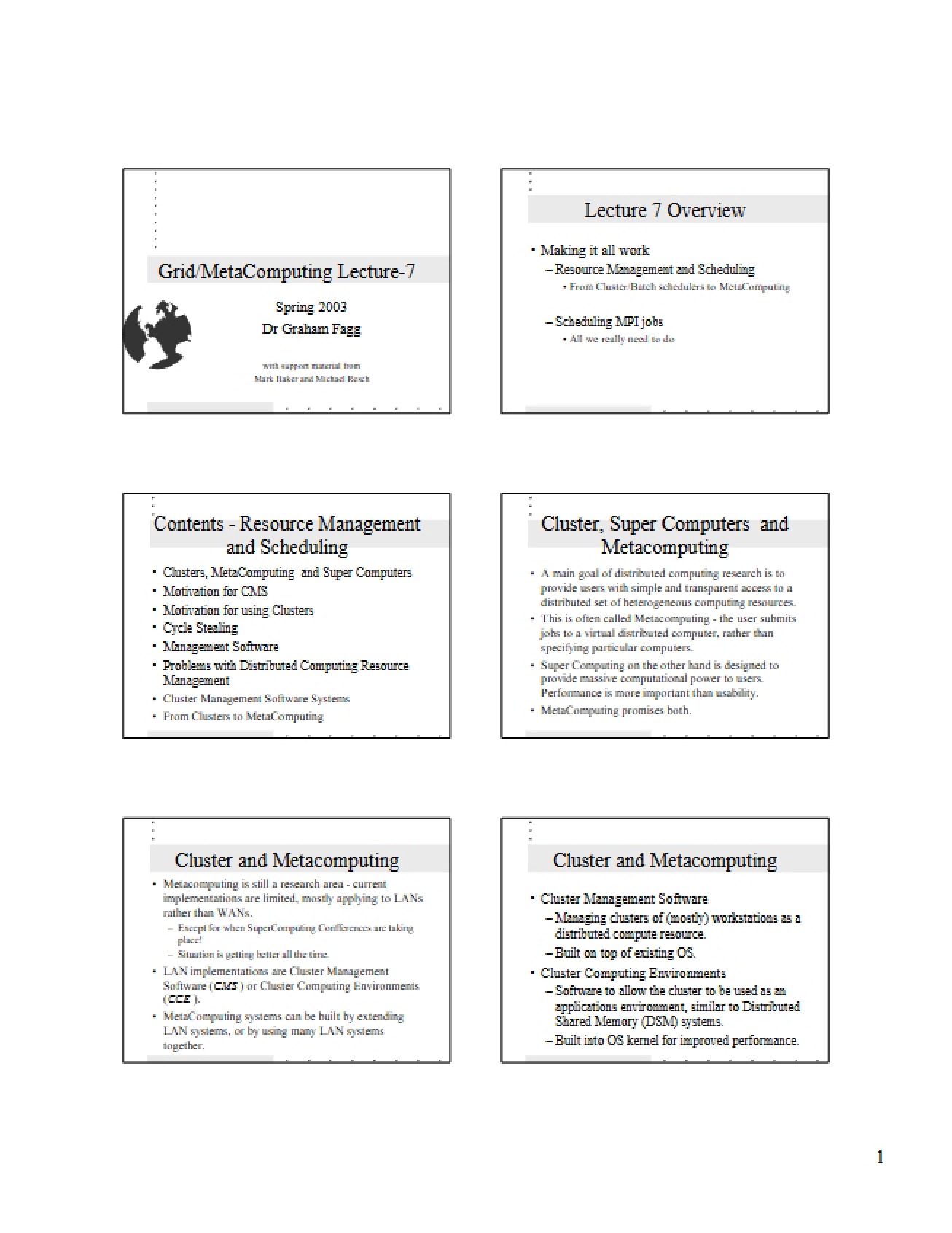 Notes Grid-Metacomputing Lecture 7