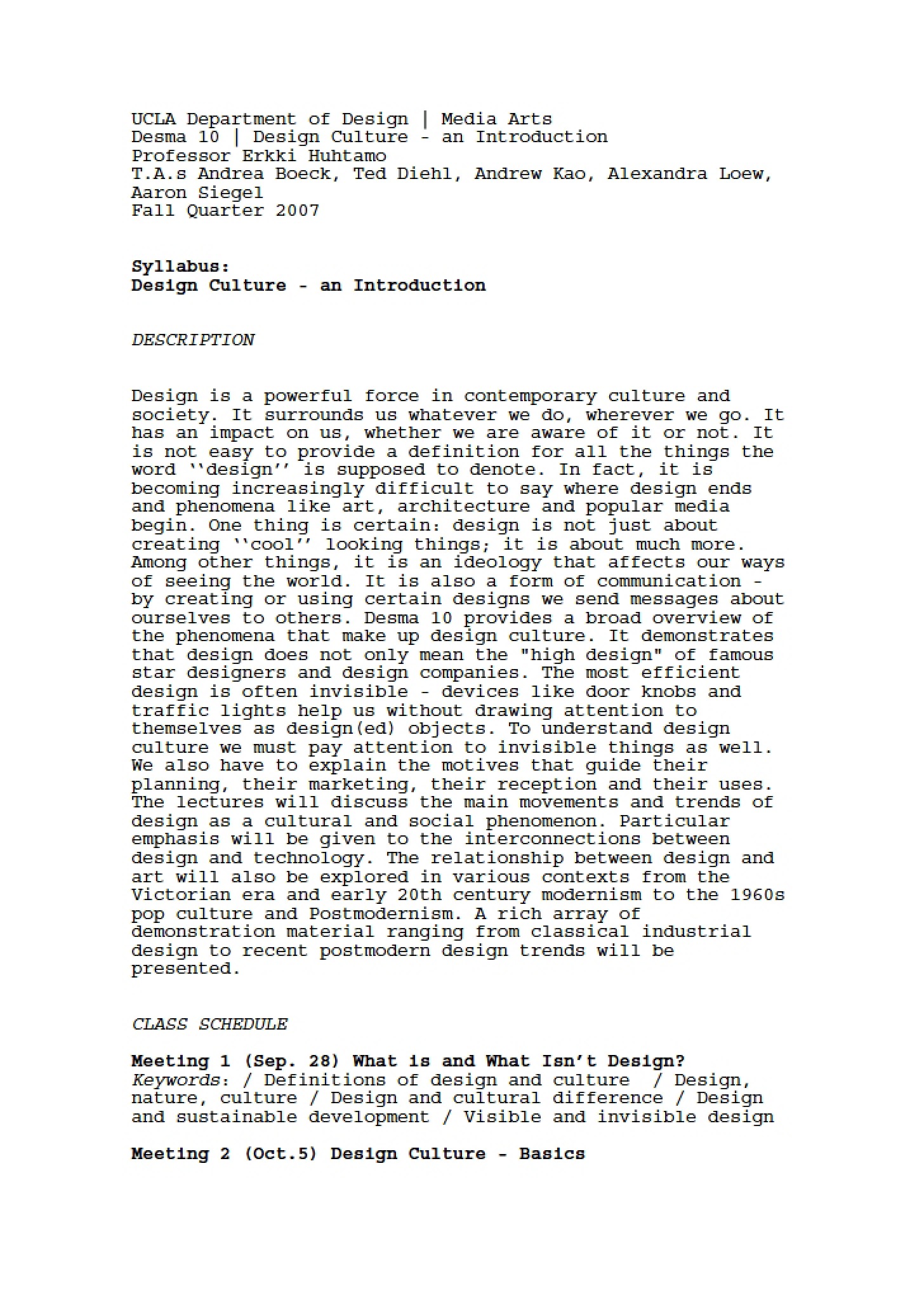 Syllabus DMA 10 (Fall 07)