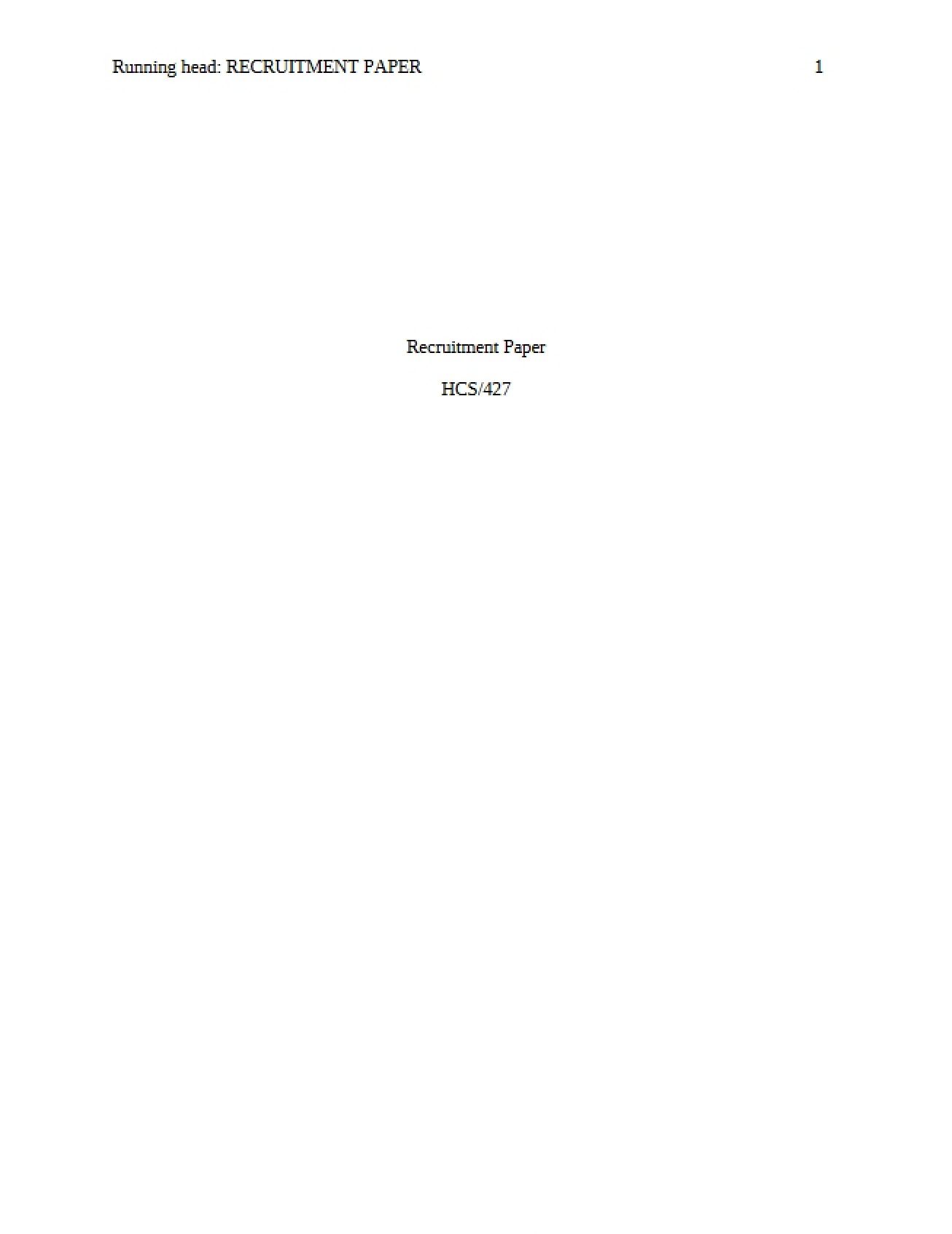 Essay on Hiring Practices